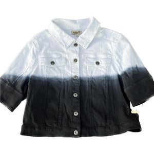 NWT One World Ombre Jacket White Blue Size Large